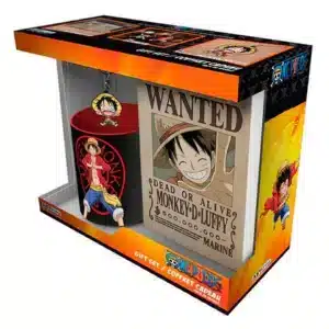 ABYStyle Set De Regalo, One Piece, Monkey D Luffy Taza, llavero y Diario de Bolsillo 3 Pack
